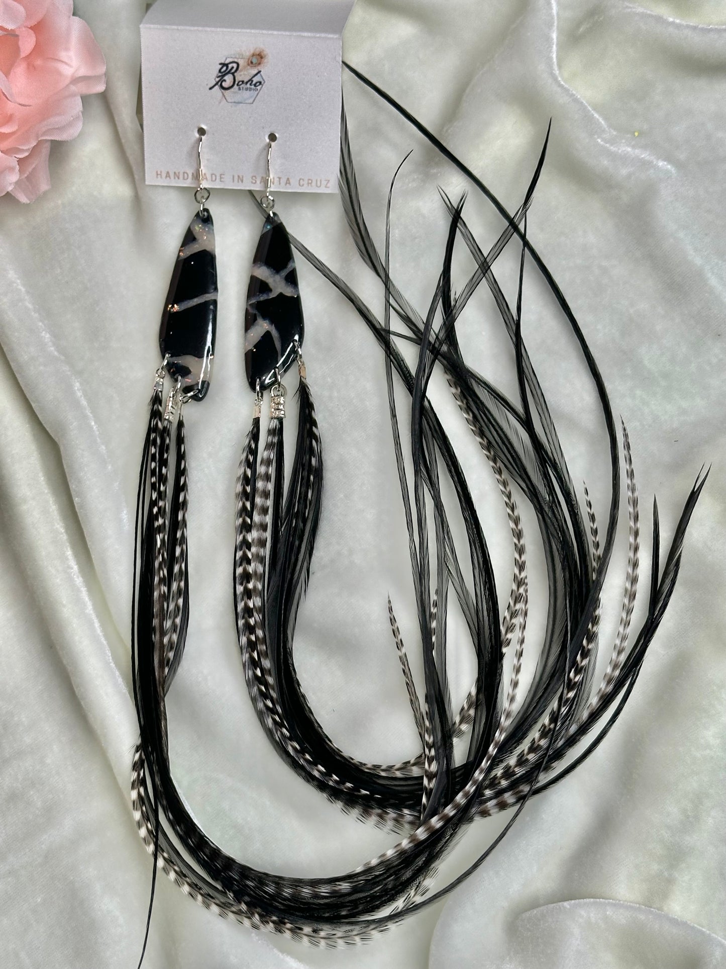 Onyx & Opal Feathered (6) Silver