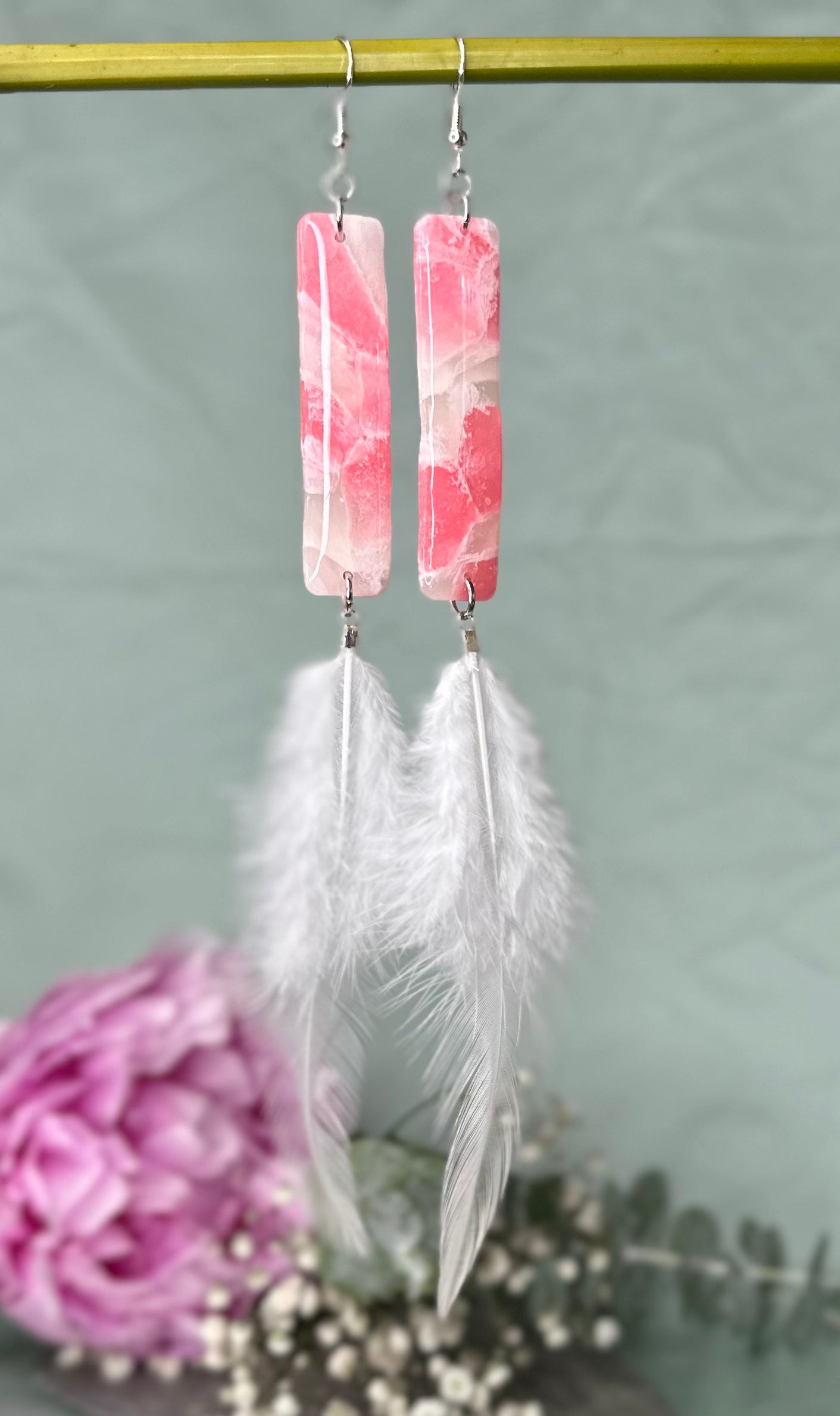 Dark Rose - Long Feathers