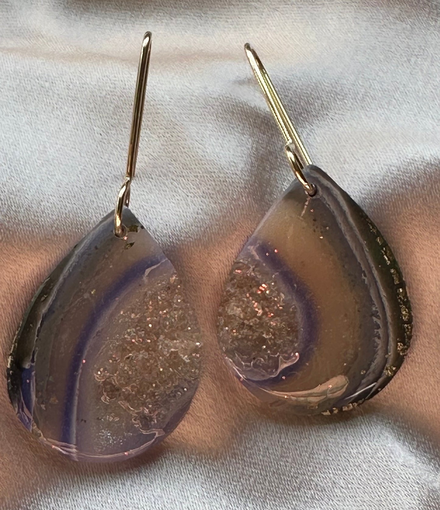 Amethyst Agate - Large Tear