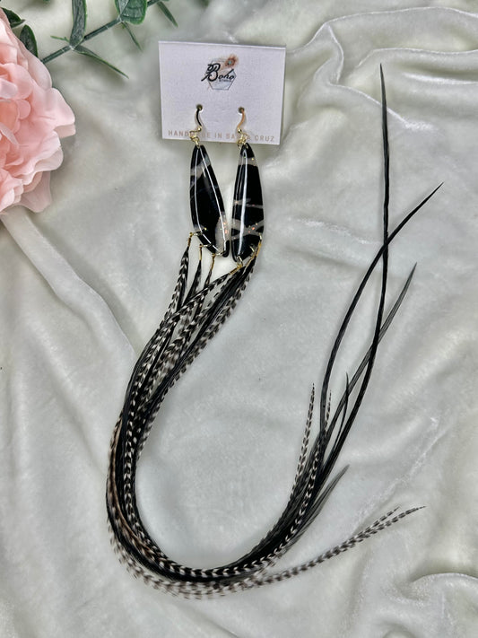 Onyx & Opal Feathered (6)Gold