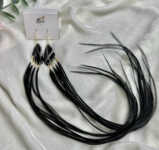 Onyx & Opal Feathered (8) Gold