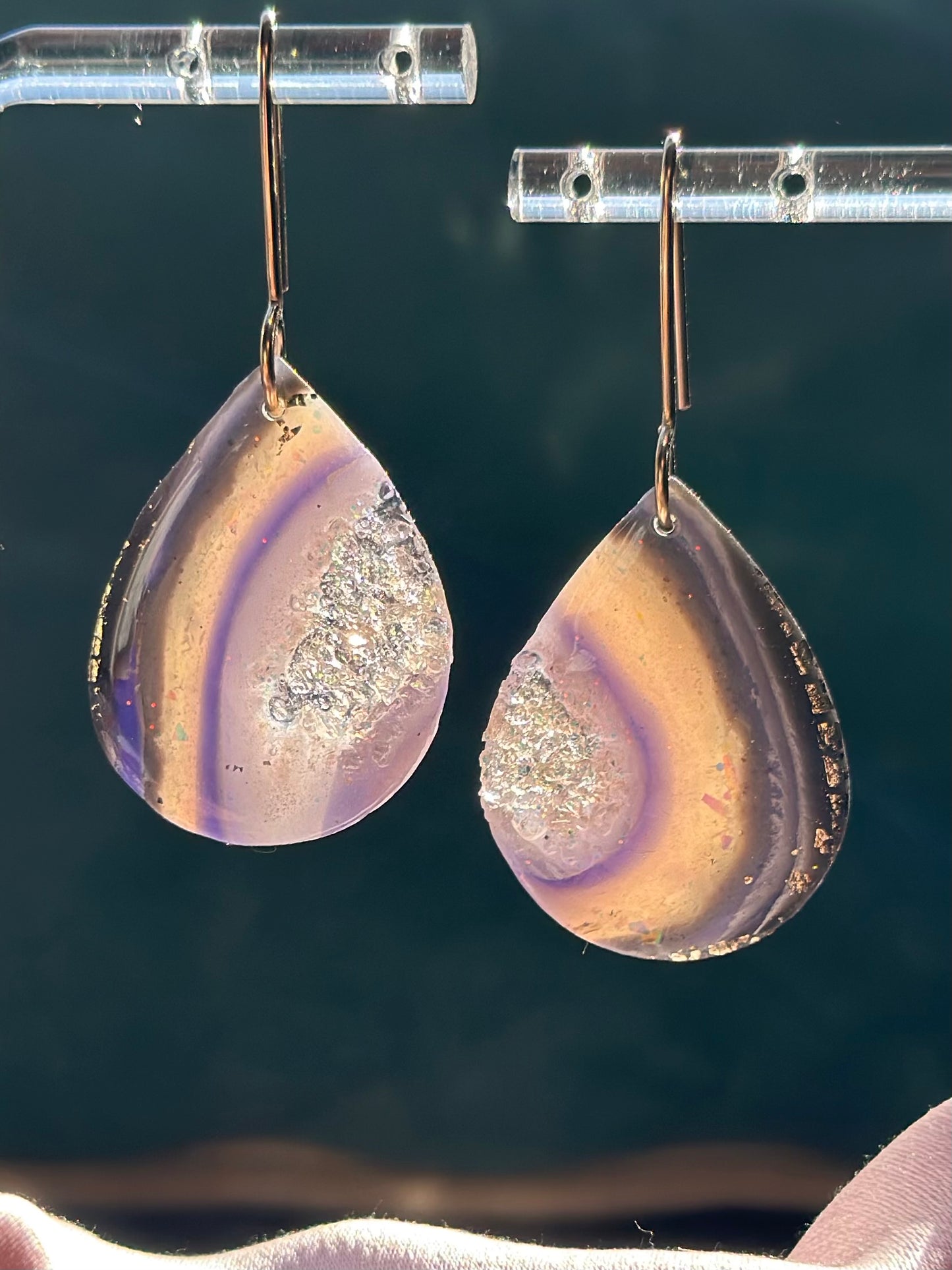 Amethyst Agate - Large Tear