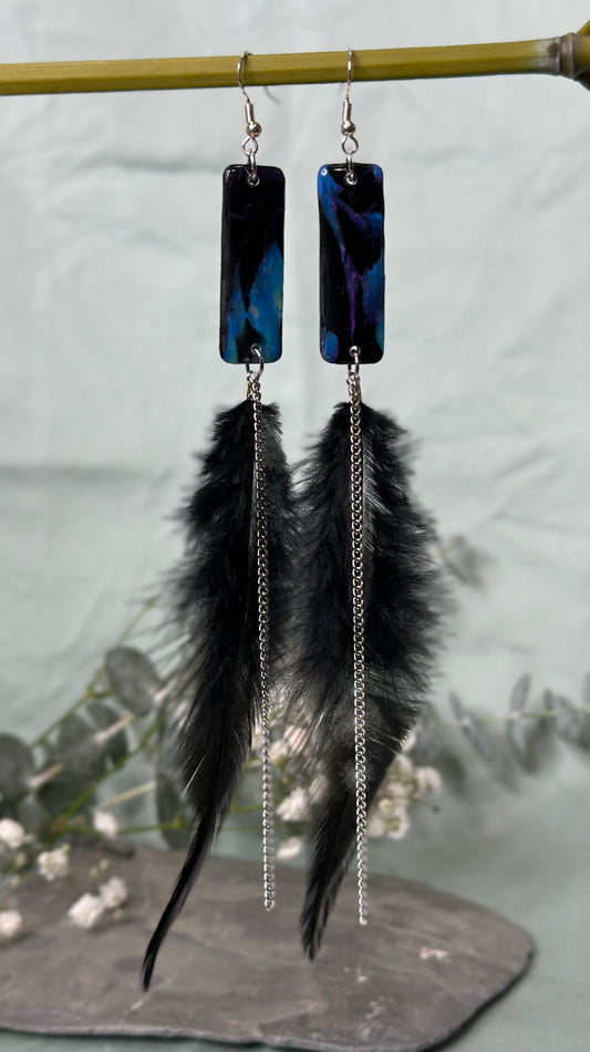Dark Wing - Square Chain & Feather