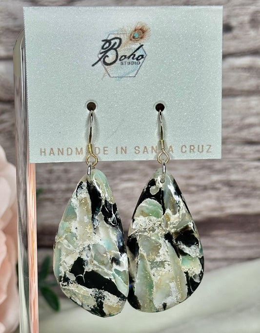 Deep Sea / Sterling Silver Hooks