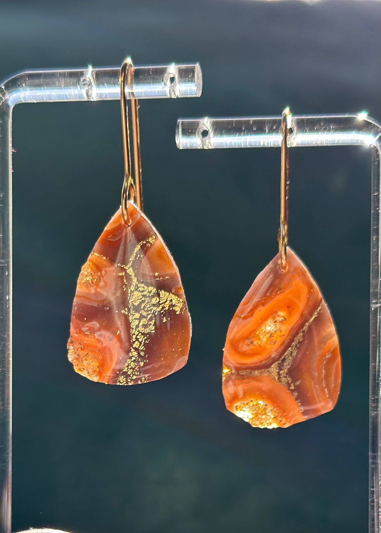 Amber Agate-Rounded Triangle