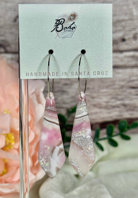 Love Spell / Silver Hoop Teardrop