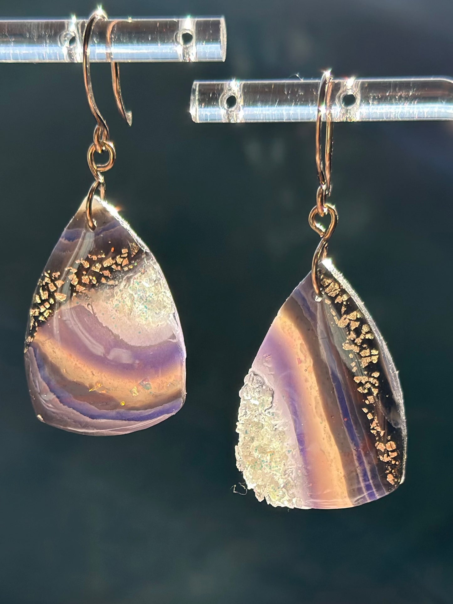 Amethyst Agate - Rounded Triangle