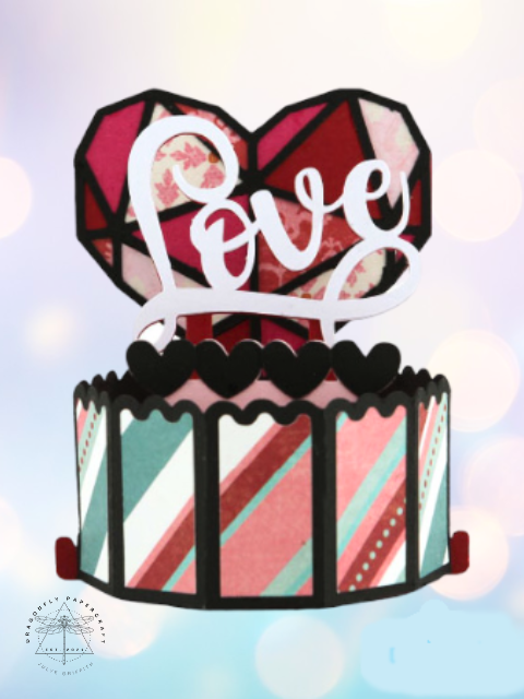 Valentines Pop-Up Card- Geo Glitter