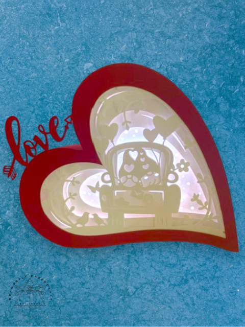 Valentines Light Box-Gnomes