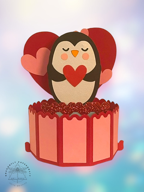 Valentines Pop-Up Card-Penguin